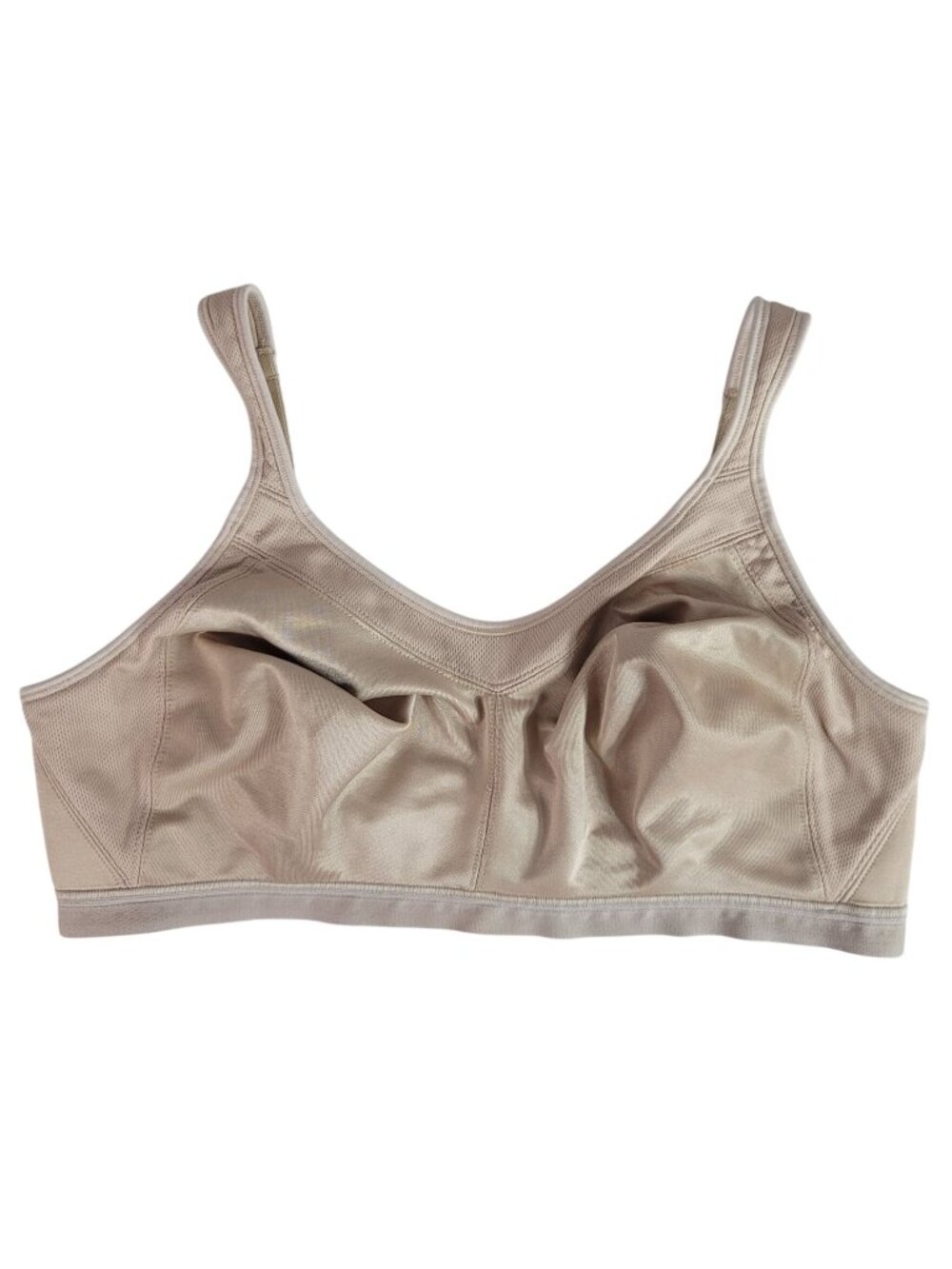 Playtex 18 Hour Active Wirefree Bra Tan 44DD Breathable Comfort Straps #4159